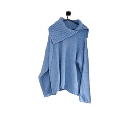 maglione donna asos design blu pallido off center dettaglio elasticizzato taglia m