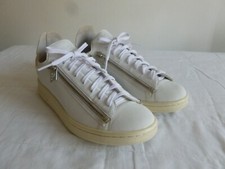 WHITE CLOTH& LEATHER SNEAKERS 37,5/EU Y-3  BY YOHJI YAMAMOTO PELLE TELA BIANCO