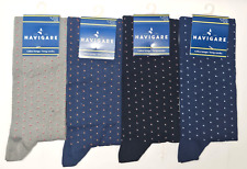 Pacco da 12 Navigare Calze Lunghe Pois Uomo Corte in Cotone, Taglia Unica 39-46