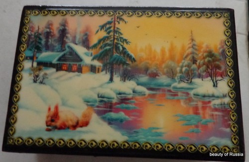 Scatola paesaggio invernale - scatola,