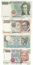 Lotto 5000 lire - x4, bellini
