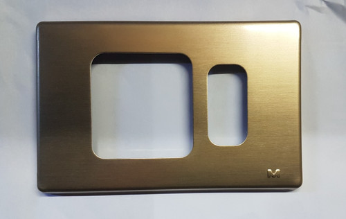 Placca alluminio schuko - , +
