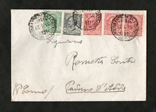 REGNO D'ITALIA 1923 - LETTERA TRICOLORE DEL 31-01-1923 - SPEDITA DA VERONA PER