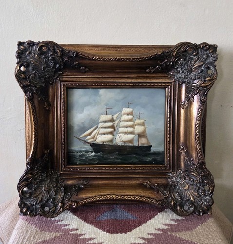 Quadro vintage clipper nave - vintage, in