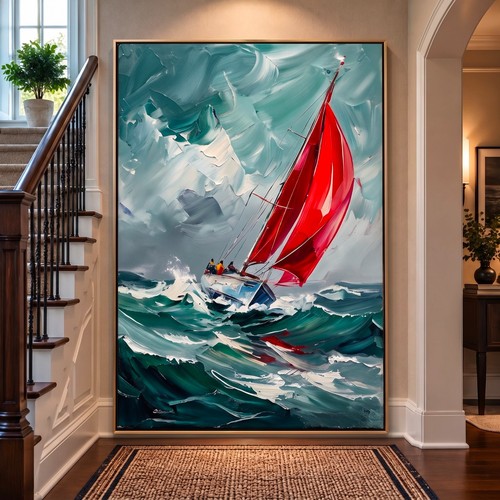 Barca vela tempesta - vela, marina
