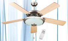 VENTILATORE VENTILATORI A SOFFITTO 5 PALE 1 LUCE DCG VECRD50TL CON TELECOMANDO