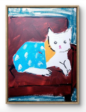 Aleph Originale Arte Gatto con