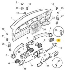 MG ROVER 75/MG ZR DEFLETTORE DELL'ARIA DESTRO OEM JBD106150LNF