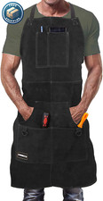 Grembiule Saldatore Professionale in Pelle Con 6 Tasche per Utensili. Grembiule 