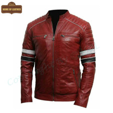 Giacca Moto Uomo UK Rosso