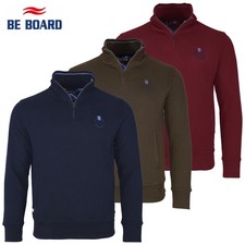 Giacca uomo in felpa invernale mezza zip tasche laterali BE BOARD M L XL XXL 3XL