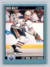 1992-93 Score Canadian #370 David Maley Edmonton Oilers