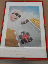 VLADIMIRO TOMASI 1988 STAMPA DIPINTO A OLIO FERRARI A MONZA DEDICA NICOLA AMATO 