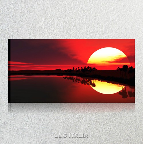 Alba rossa quadro moderno - rossa,