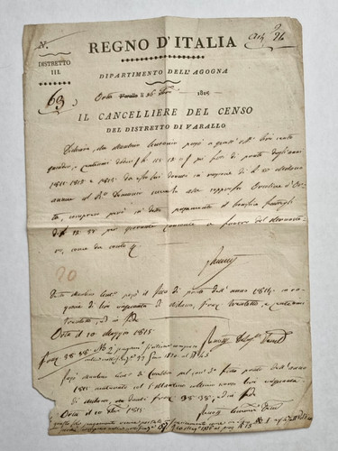 Varallo orta antico documento - antico,