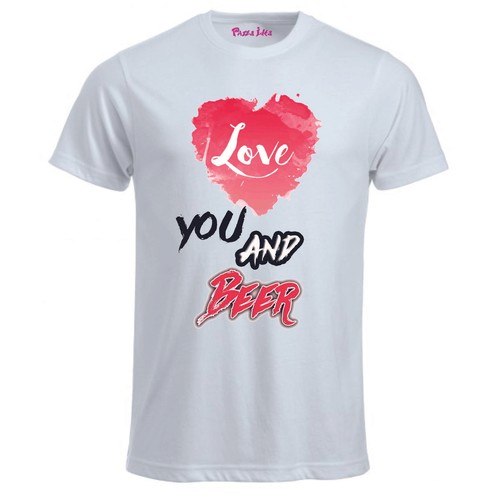 Shirt bianca uomo scritta - t-shirt,