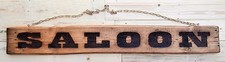  SALOON  INSEGNA PER ARREDAMENTO IN LEGNO,  REALIZZATA A MANO CON PIROGRAFO