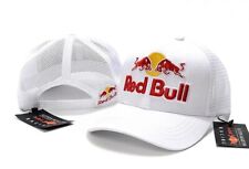 Cappello da camionista uomo ricamato logo Red Bull outdoor maglia grigio berretto da baseball