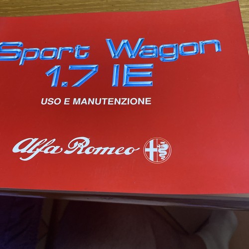 Libretto uso manutenzione alfa - manutenzione,