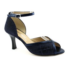 MELLUSO E1723 notte blu scarpe donna decolletè sandalo punta incrocio cinturino