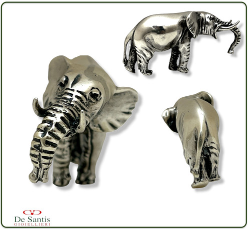 Elefante portafortuna argento
