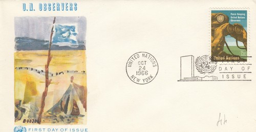 1966 nazioni unit 1 fdc - 24/10/1966,