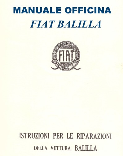 Fiat balilla manuale - fiat,