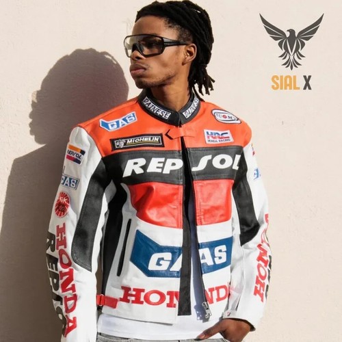 Giacca pelle moto honda - giacca,