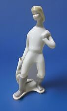 ? Statua in porcellana Santa Clara  “Pescatore con pesce “ firmata 