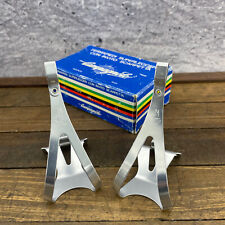 Vintage Campagnolo Super Record Toe Clips NOS Lega Medi Pedale Medio Italia A4
