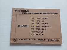 SWM RS 125-175-250-280 GSMC 125-320 TL 1982 manuale officina ITALIANO originale
