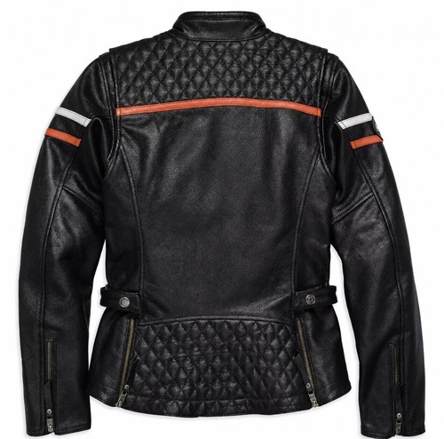 Giacca moto donna pelle - , nera