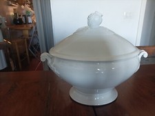 ANTICA ZUPPIERA RICHARD GINORI MELOGRANO FINE 800 CERAMICA PROFILI ARANCIONE 