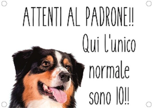 Targa cartello attenti cane - targa, al