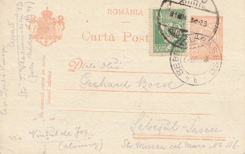 Romania 1923 intero postale - romania:,