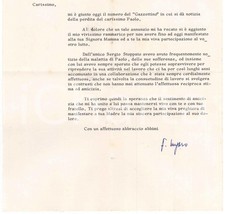 1971 ROMA Lettera avv. Filippo UNGARO per condoglianze *Autografo
