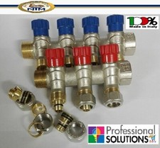 COLLETTORE COMPLETO 4+3 DA 3/4 RUBINETTI MULTISTRATO 16x2 IMPIANTO CARICO BAGNO