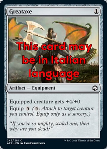 Mtg greataxe exc ascia - exc,
