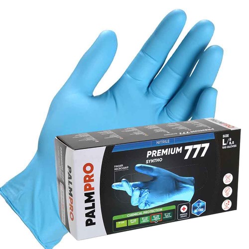 Guanti nitrile azzurro - in,