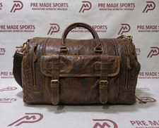 Borsone in pelle marrone