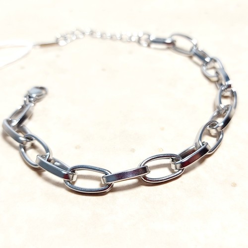 Bracciale acciaio inox maglia - acciaio,