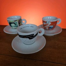 3 tazzine espresso illy Art Collection e 3 piattini Richard Ginori 1993-1996 usati in ottime condizioni 