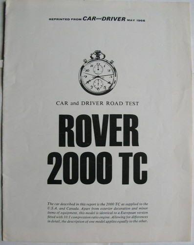 Brochure vendita auto rover - auto,