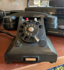 Telefono Fisso Nero a Disco Vintage Da Collezione