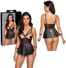 Completo fetish donna sexy vestitino corto con seno scoperto perizoma tanga hot