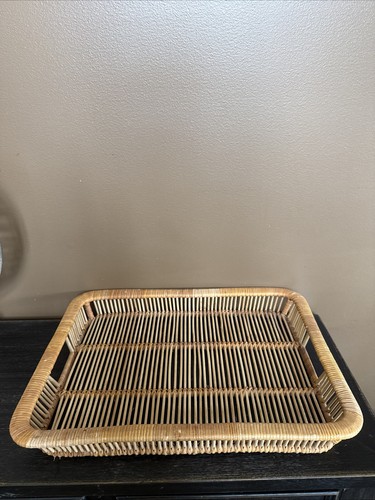 Vassoio vintage rattan - vassoio, in