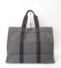 Autentica borsa tote in tela Hermes Fourre Tout GM #44613