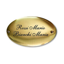 Targhette Ovali incise per