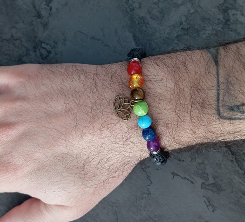 Bracciale pietra lavica - , 7
