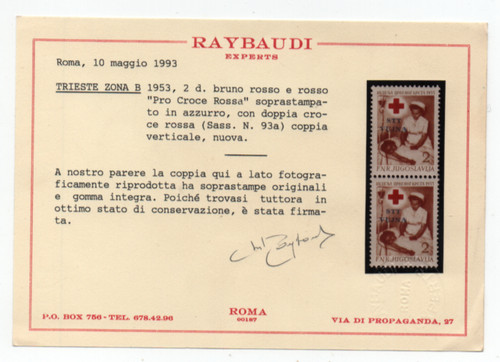 Trieste zona 1953 pro croce - zona, b